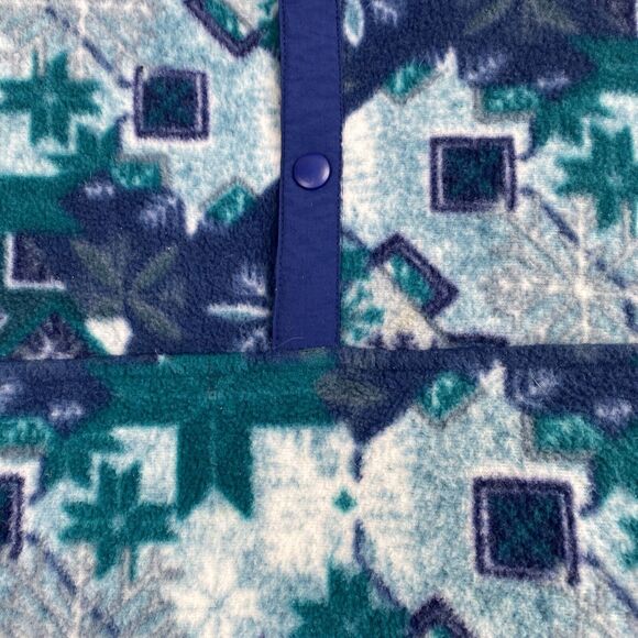 VTG 80's All Over Print Fleece Pullover Made in Canada Lake Louise Banff S/P - Picture 5 of 12